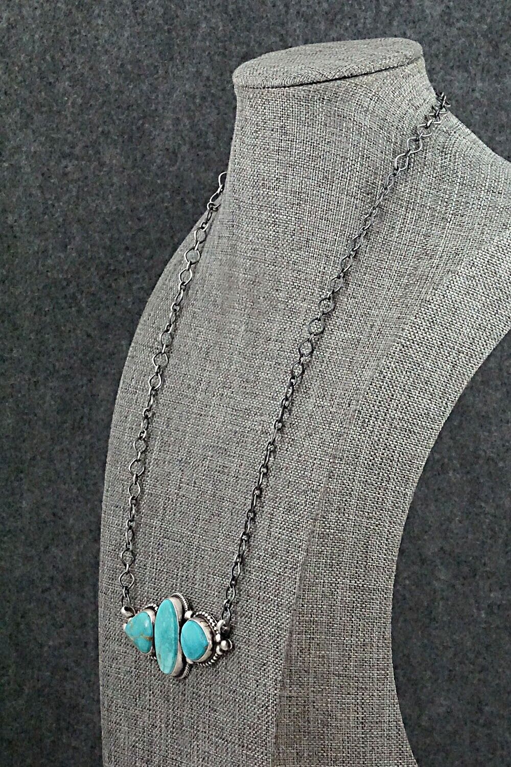 Turquoise & Sterling Silver Necklace - Darrin Livingston