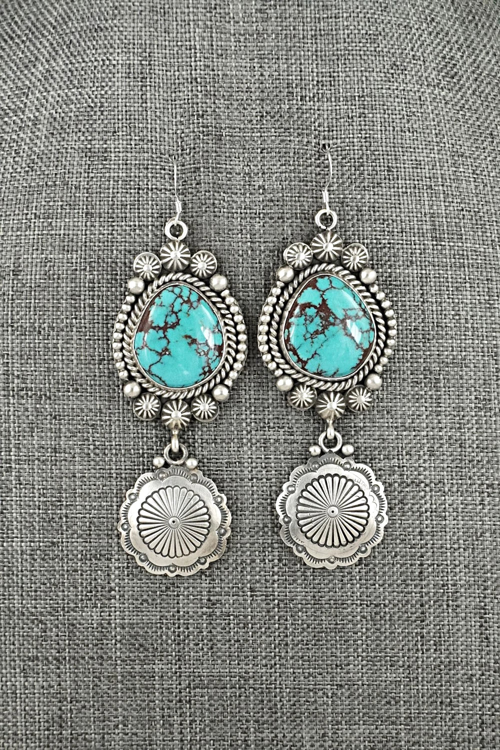Turquoise & Sterling Silver Earrings - Michael Calladitto