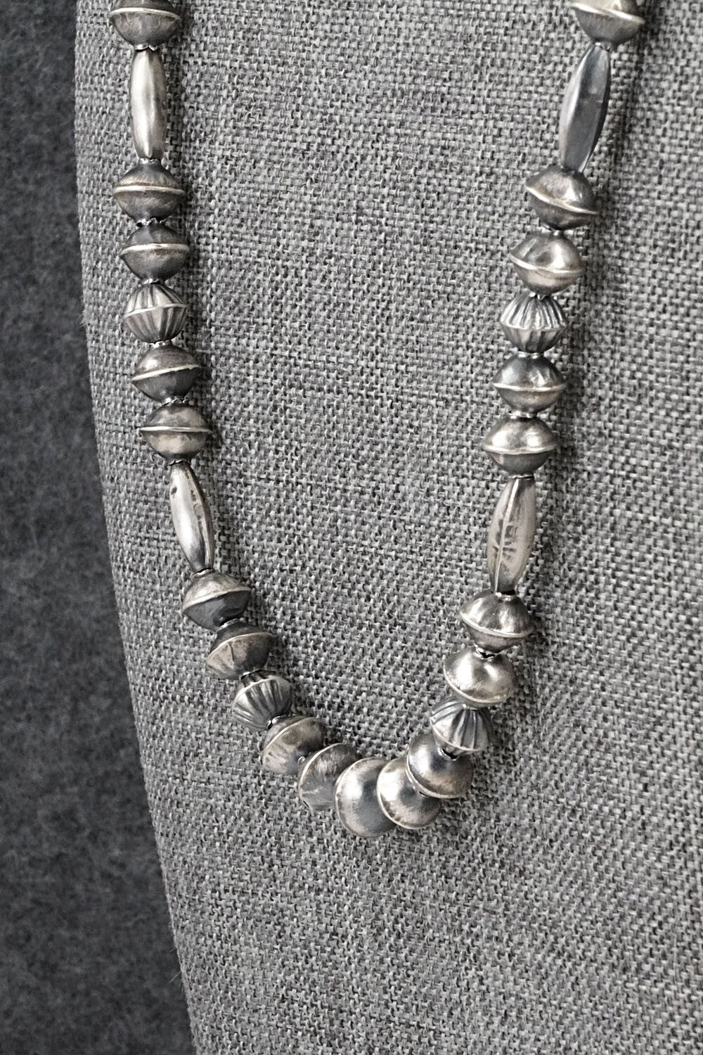 Sterling Silver Navajo Pearl Necklace 22" - Vintage