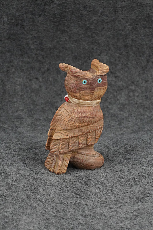 Owl Zuni Fetish Carving - Douglas Martza