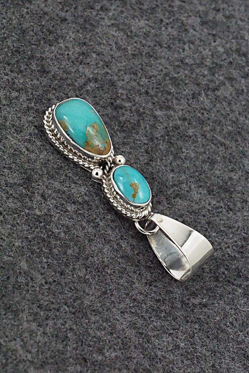 Turquoise & Sterling Silver Pendant - Kathleen Livingston