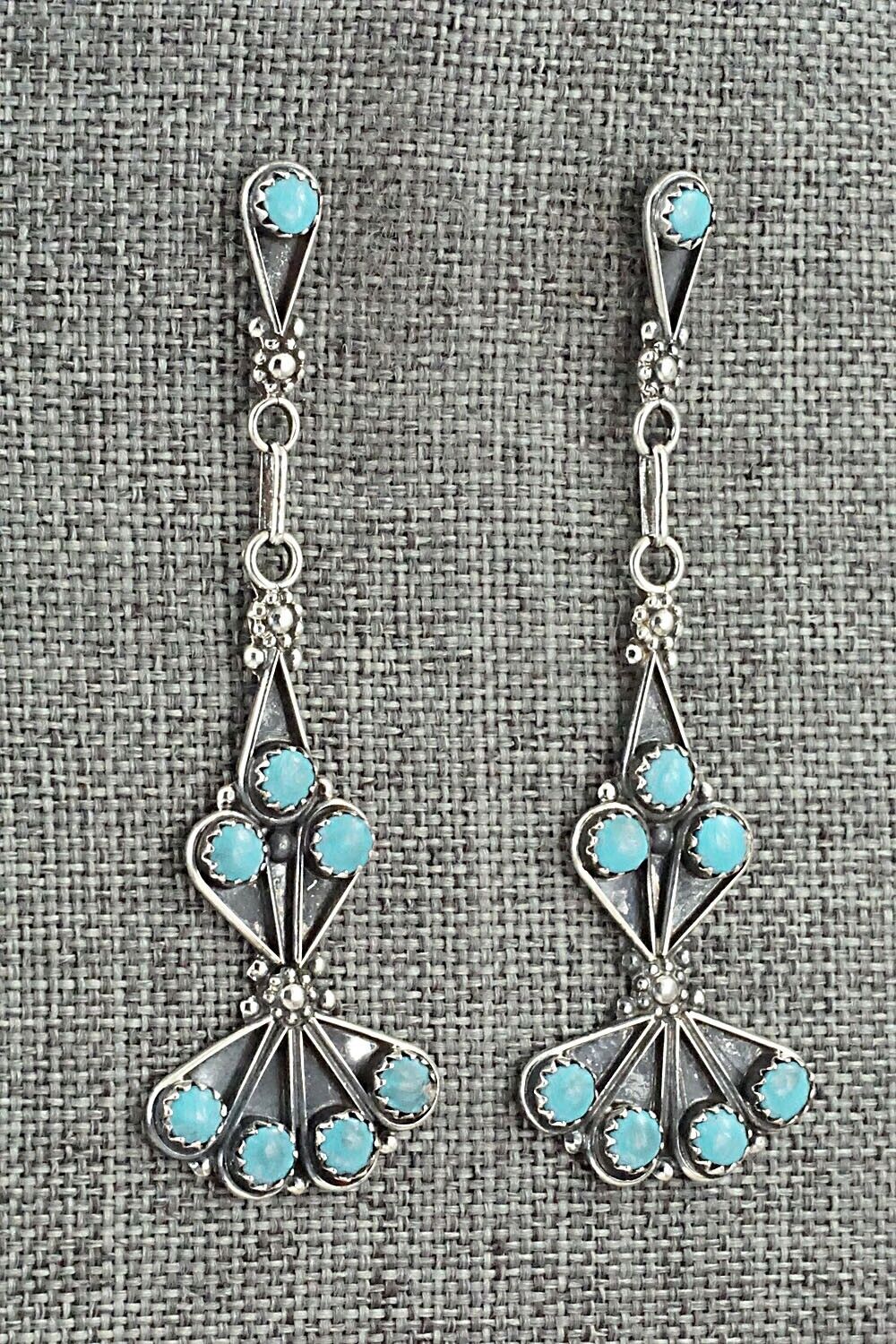 Turquoise & Sterling Silver Earrings - Vivianita Booqua