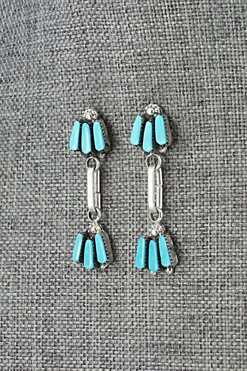 Turquoise & Sterling Silver Earrings - Carlene Hattie