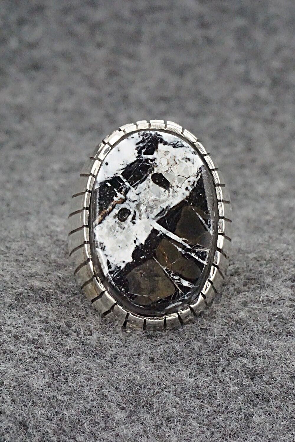 White Buffalo & Sterling Silver Ring - Trevor Jack - Size 9.75