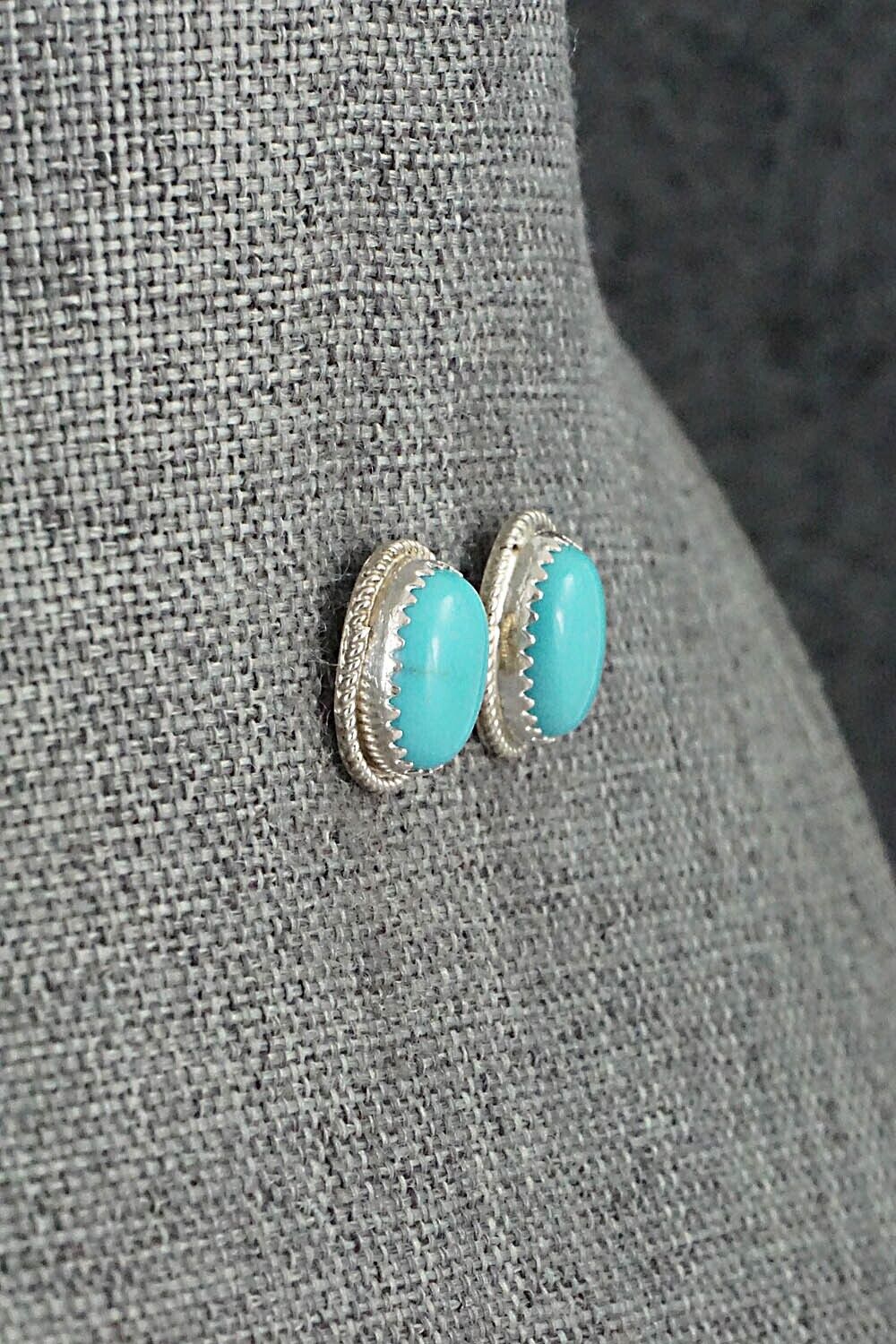 Turquoise and Sterling Silver Earrings - Sally Arviso