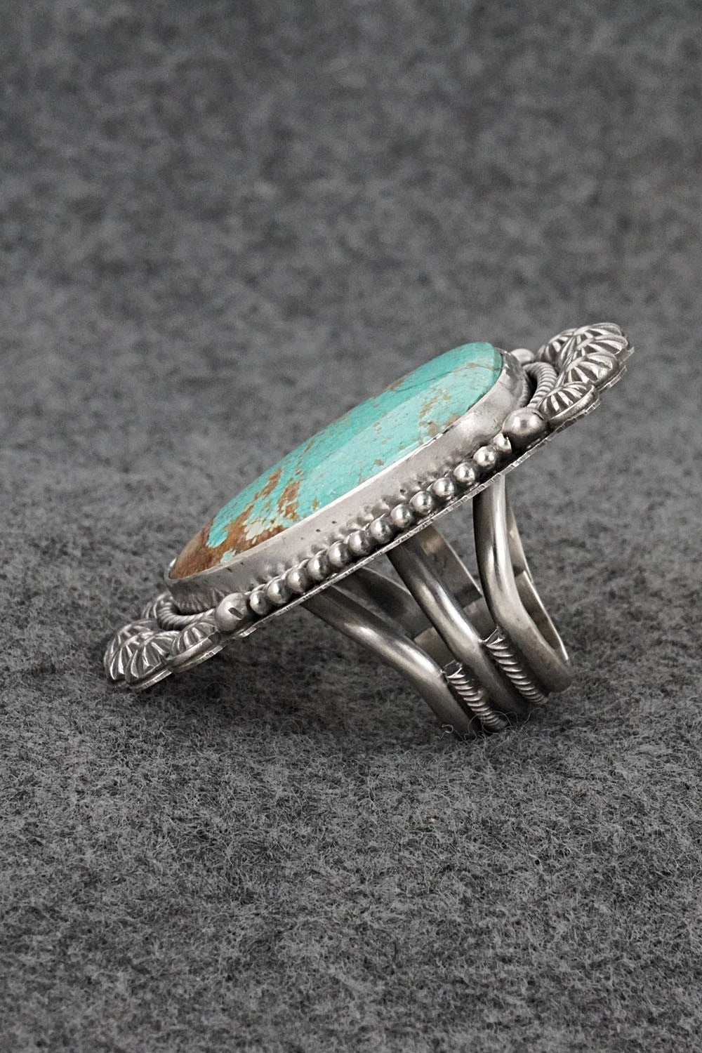 Turquoise & Sterling Silver Ring - Michael Calladitto - Size 8