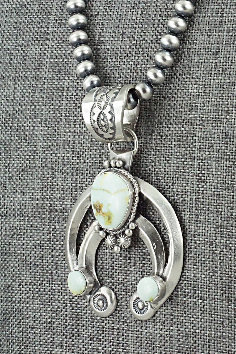 Variscite & Sterling Silver Necklace - Samuel Yellowhair