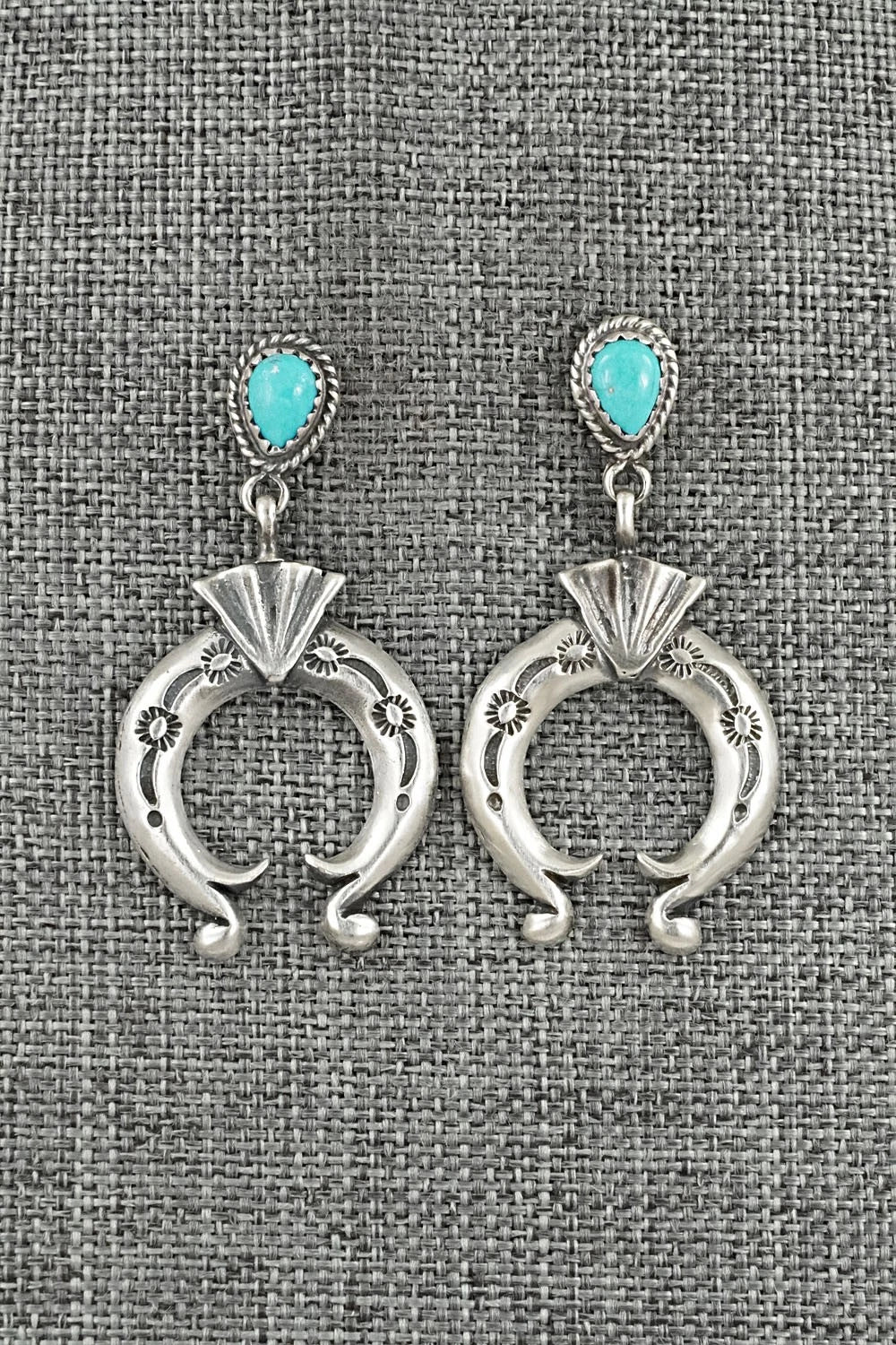Turquoise & Sterling Silver Earrings - Verley Betone