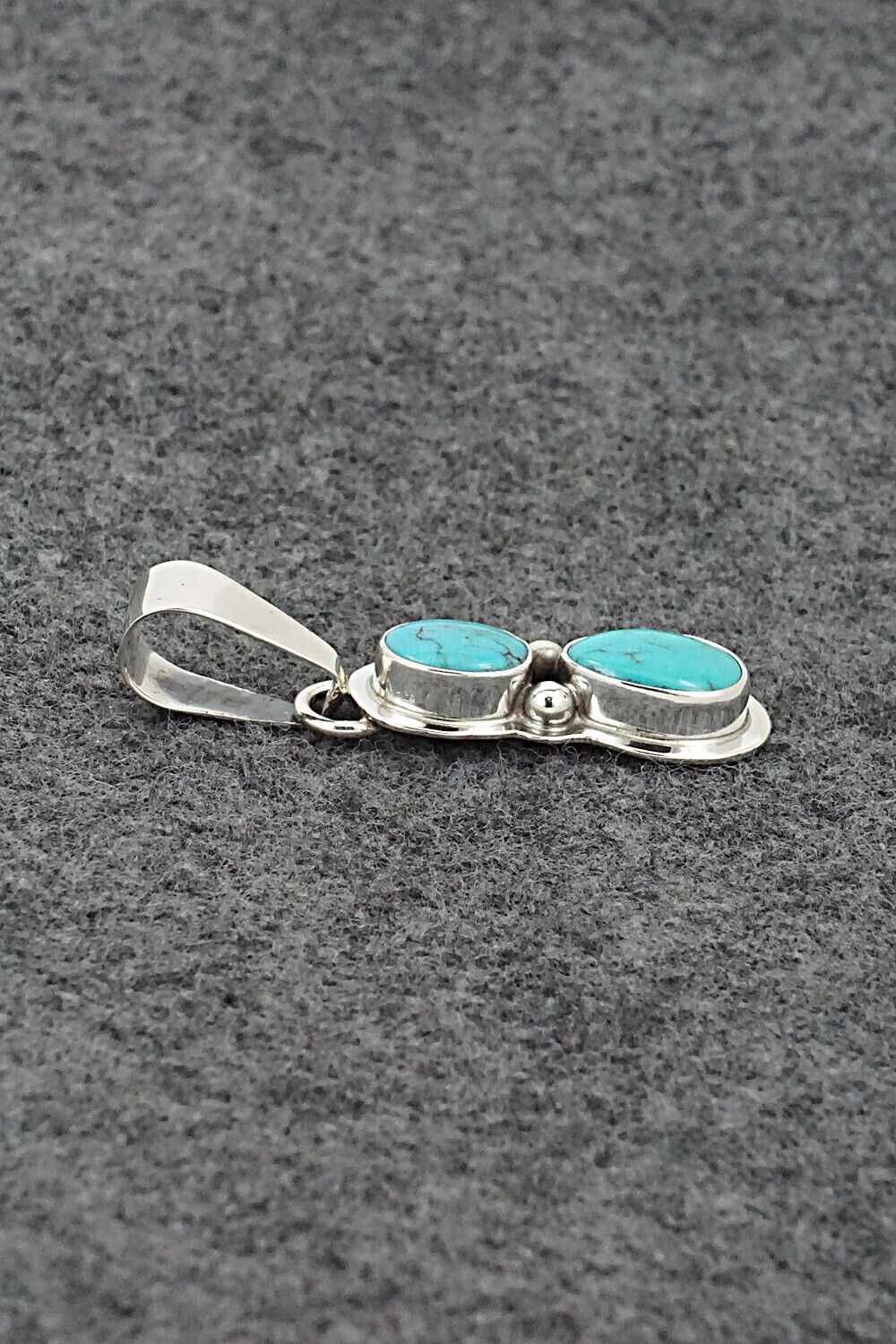 Turquoise & Sterling Silver Pendant - Kathleen Livingston