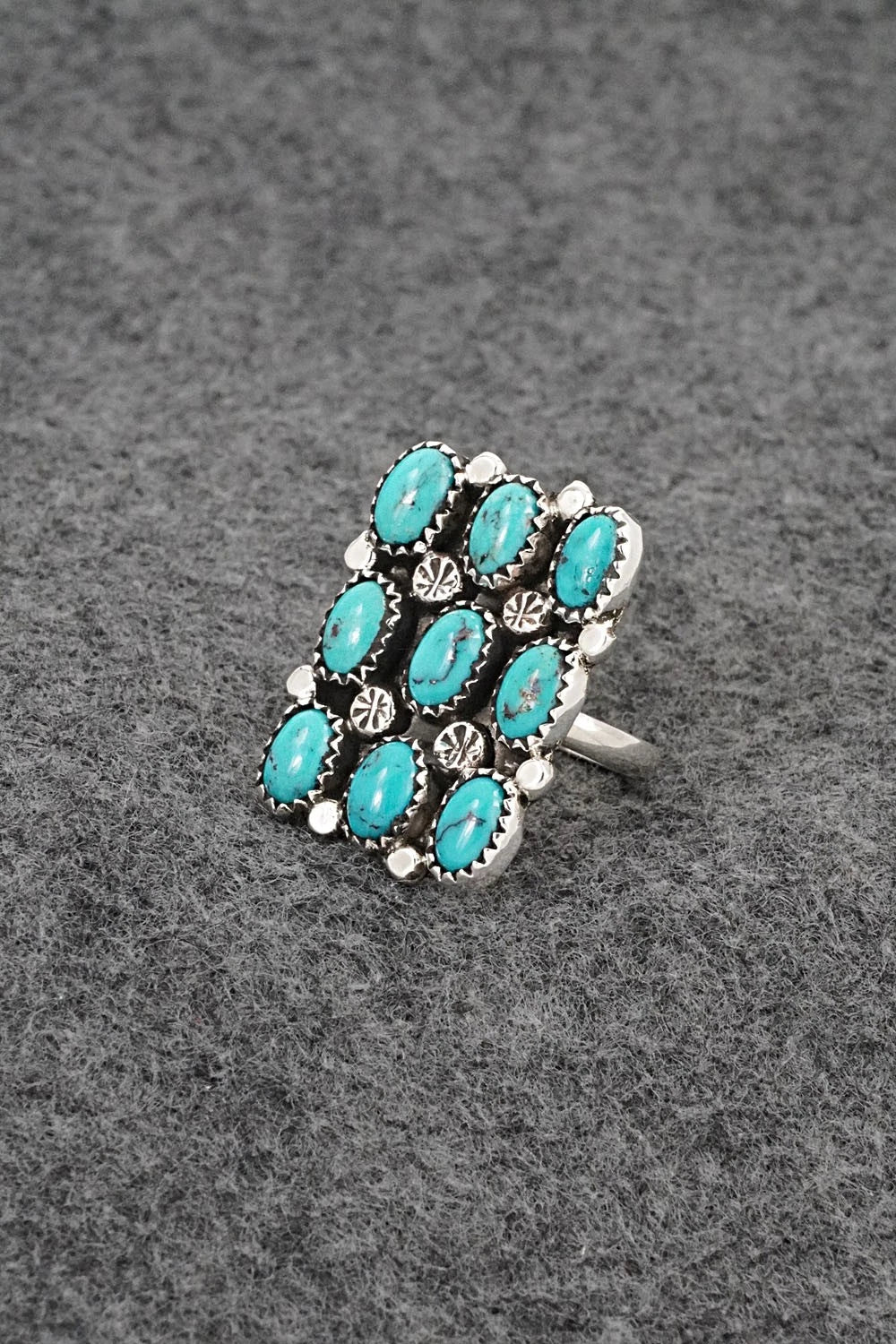 Turquoise & Sterling Silver Ring - Priscilla Reeder - Size 7
