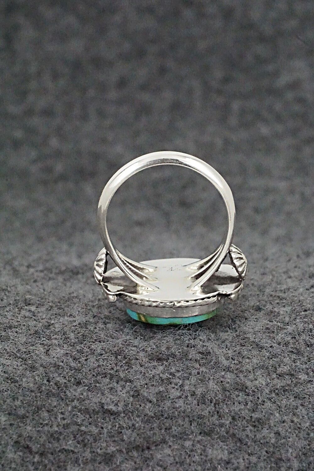 Turquoise & Sterling Silver Ring - Andrew Vandever - Size 7.75
