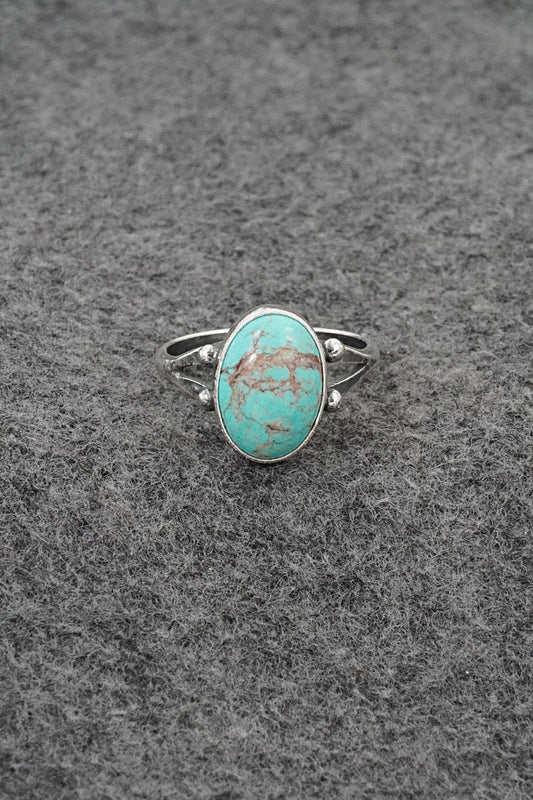 Turquoise and Sterling Silver Ring - Jerryson Henio - Size 9.5