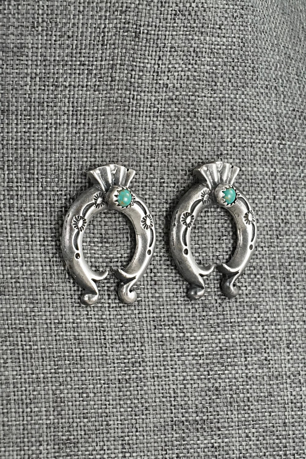 Turquoise & Sterling Silver Earrings - Adrienne Gordon