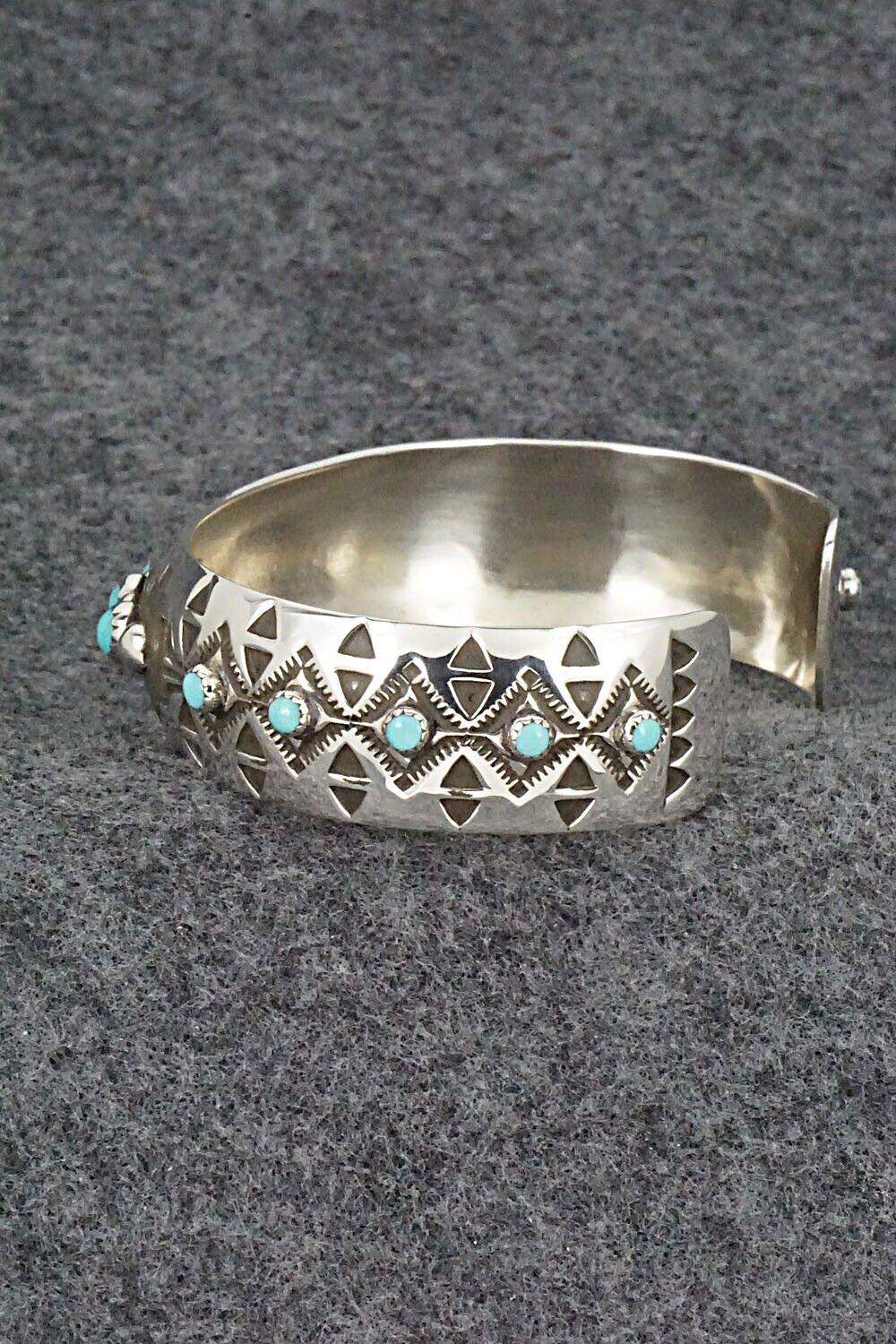 Turquoise and Sterling Silver Bracelet - Debra Lee Tahe