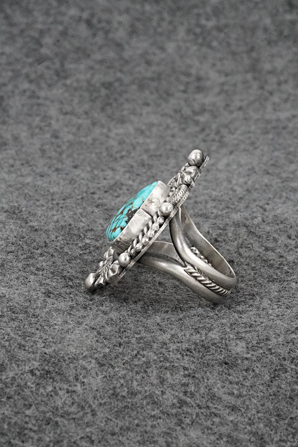 Turquoise & Sterling Silver Ring - Rosita Calladitto - Size 8