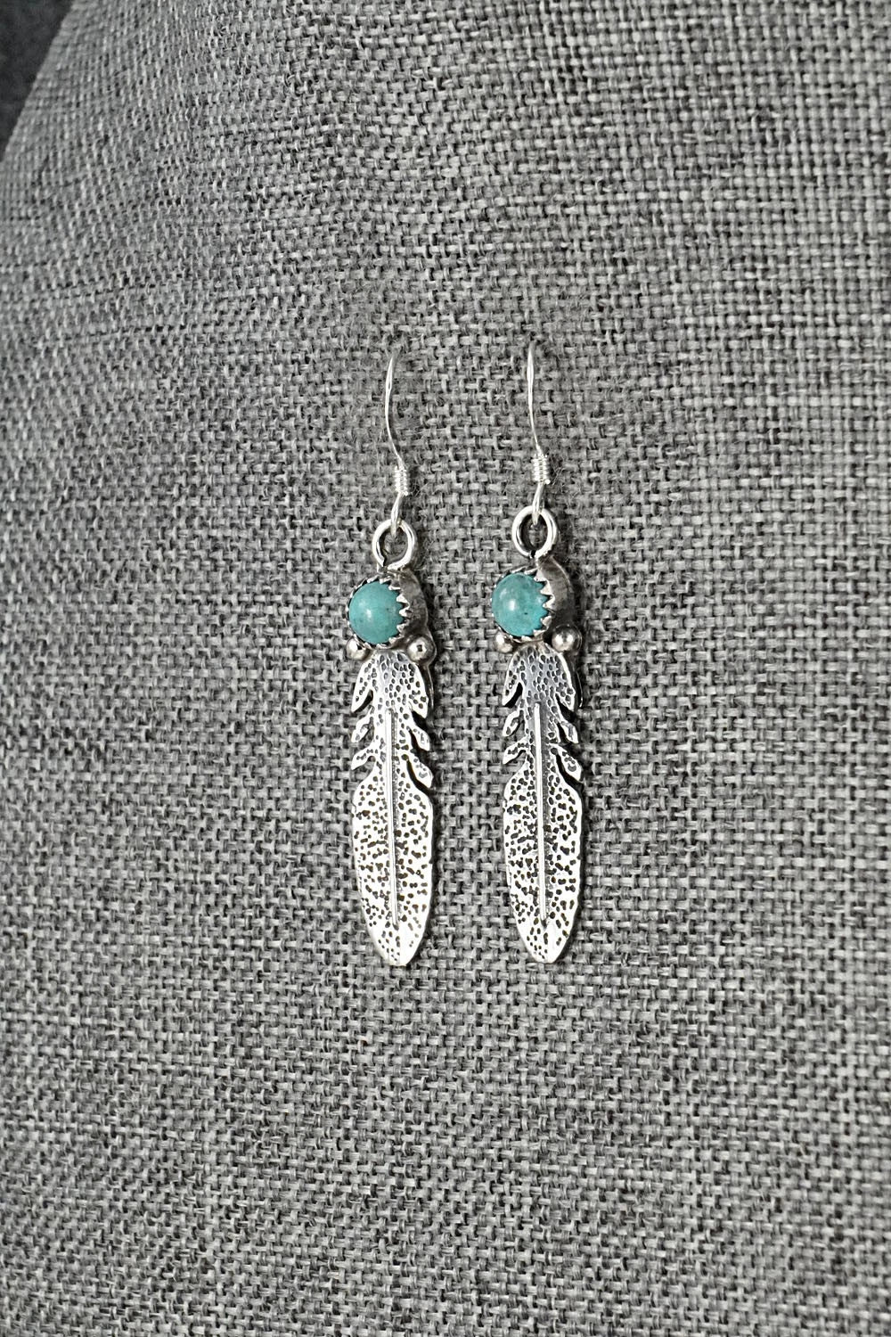 Turquoise & Sterling Silver Earrings - Adelarae Yazzie
