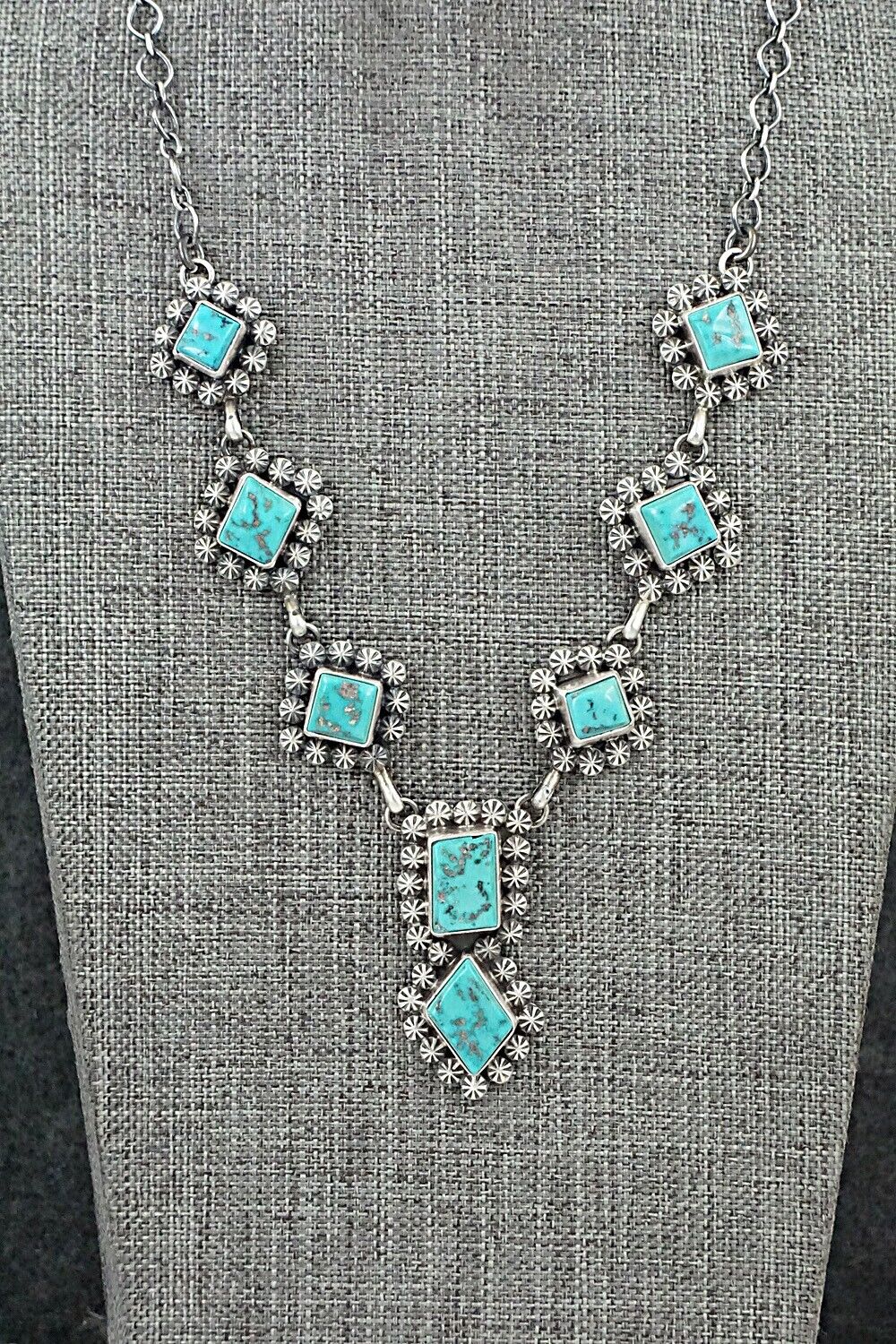 Turquoise & Sterling Silver Necklace - Paul Livingston