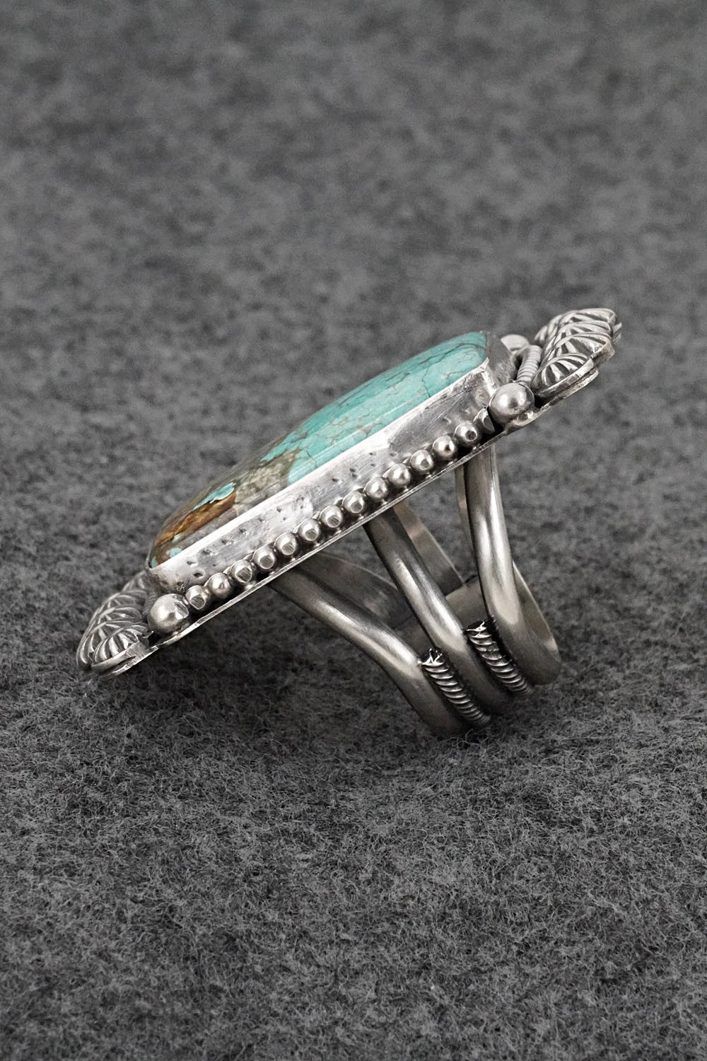 Turquoise & Sterling Silver Ring - Michael Calladitto - Size 7.5
