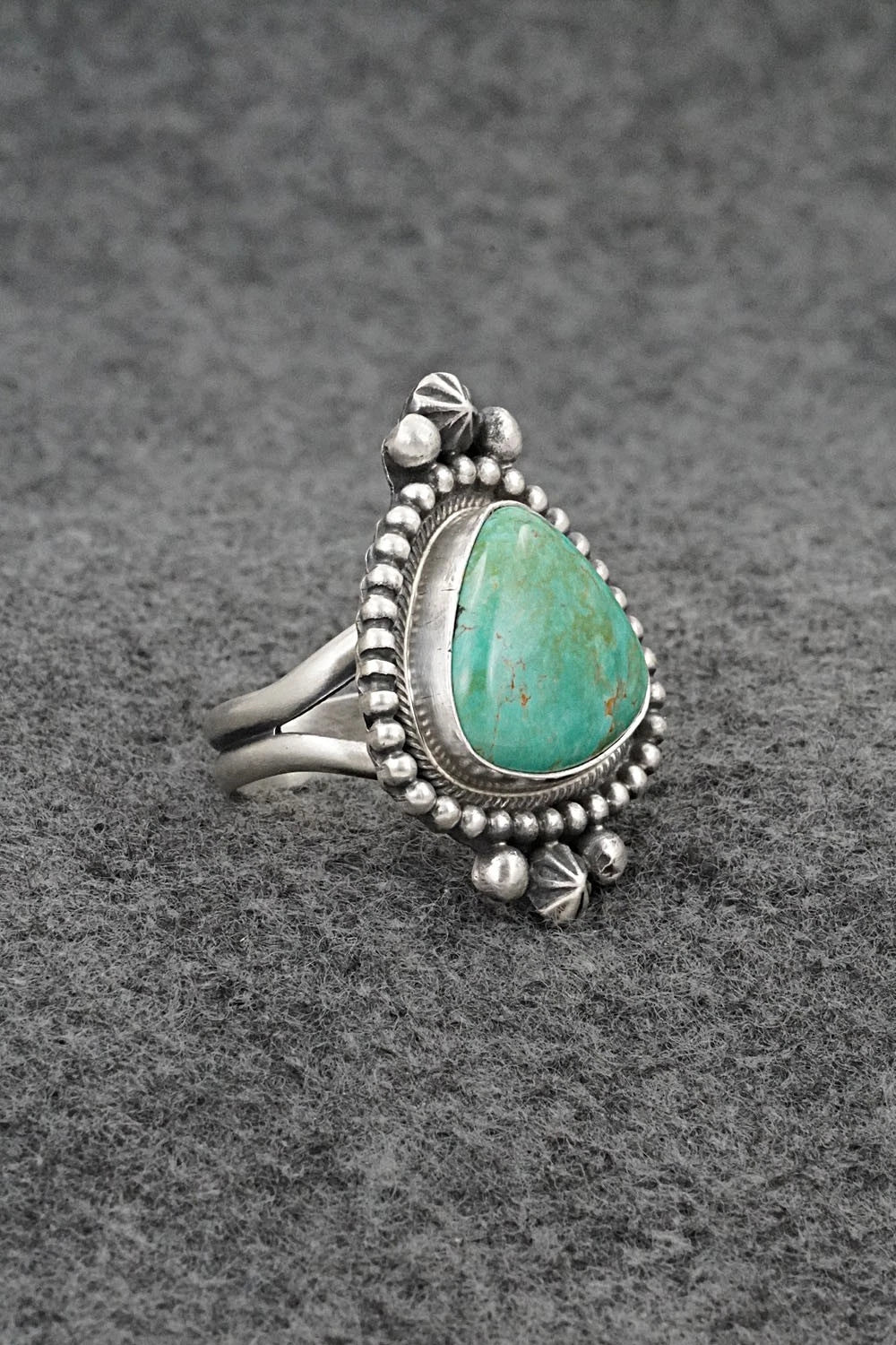Turquoise & Sterling Silver Ring - Darrin Livingston - Size 9