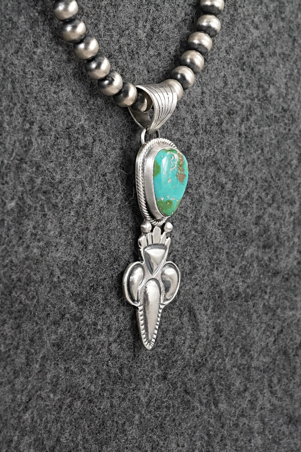 Turquoise & Sterling Silver Necklace - Gary Shorty