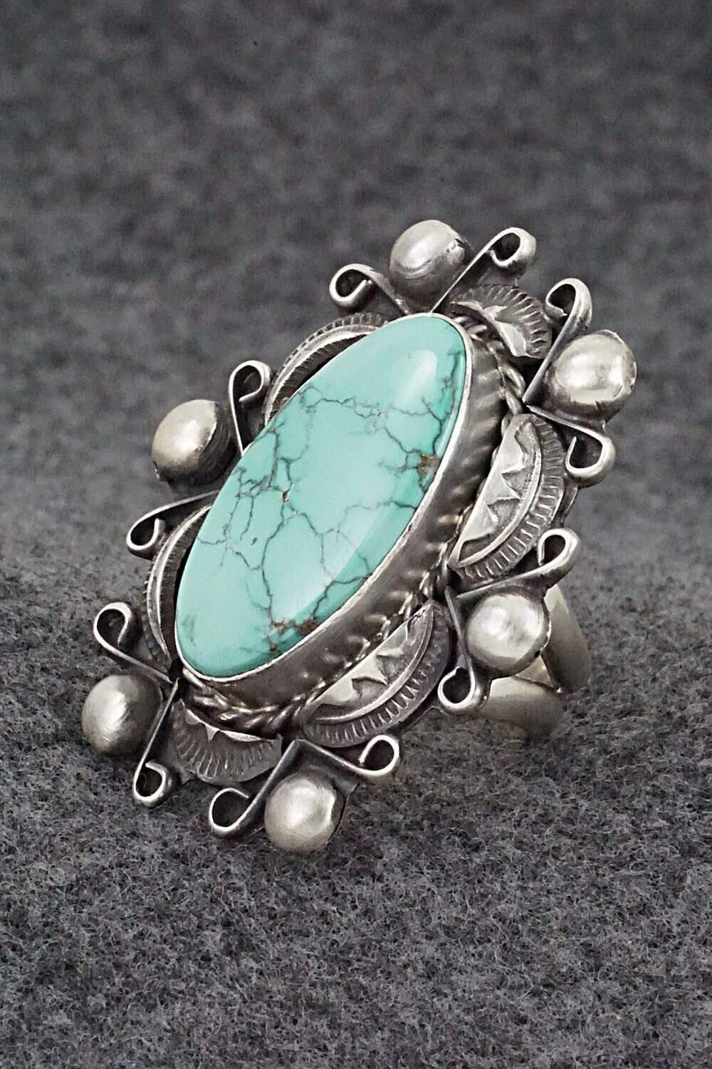 Turquoise & Sterling Silver Ring - Wilson Dawes - Size 7