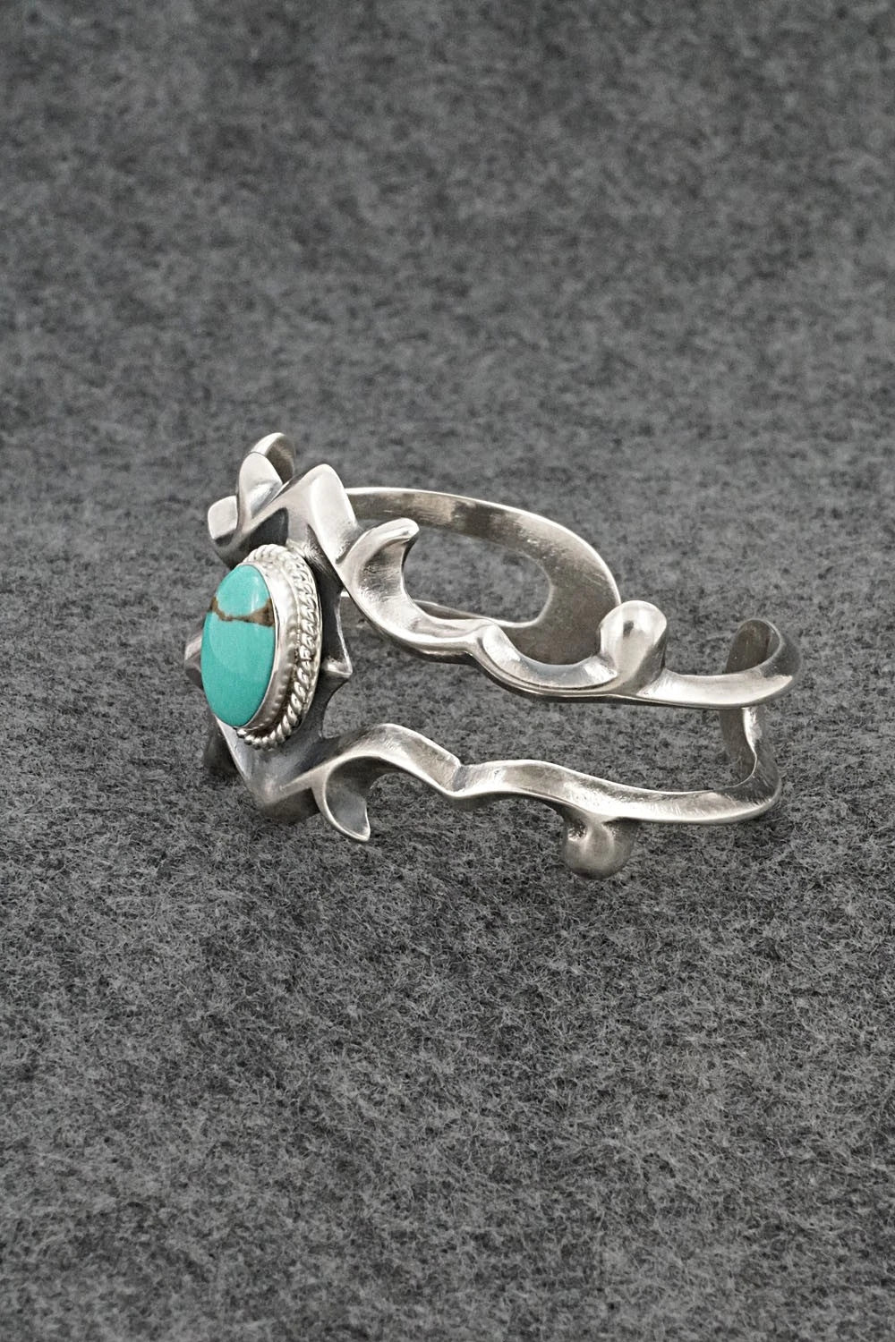 Turquoise & Sterling Silver Bracelet - Eugene Gruber