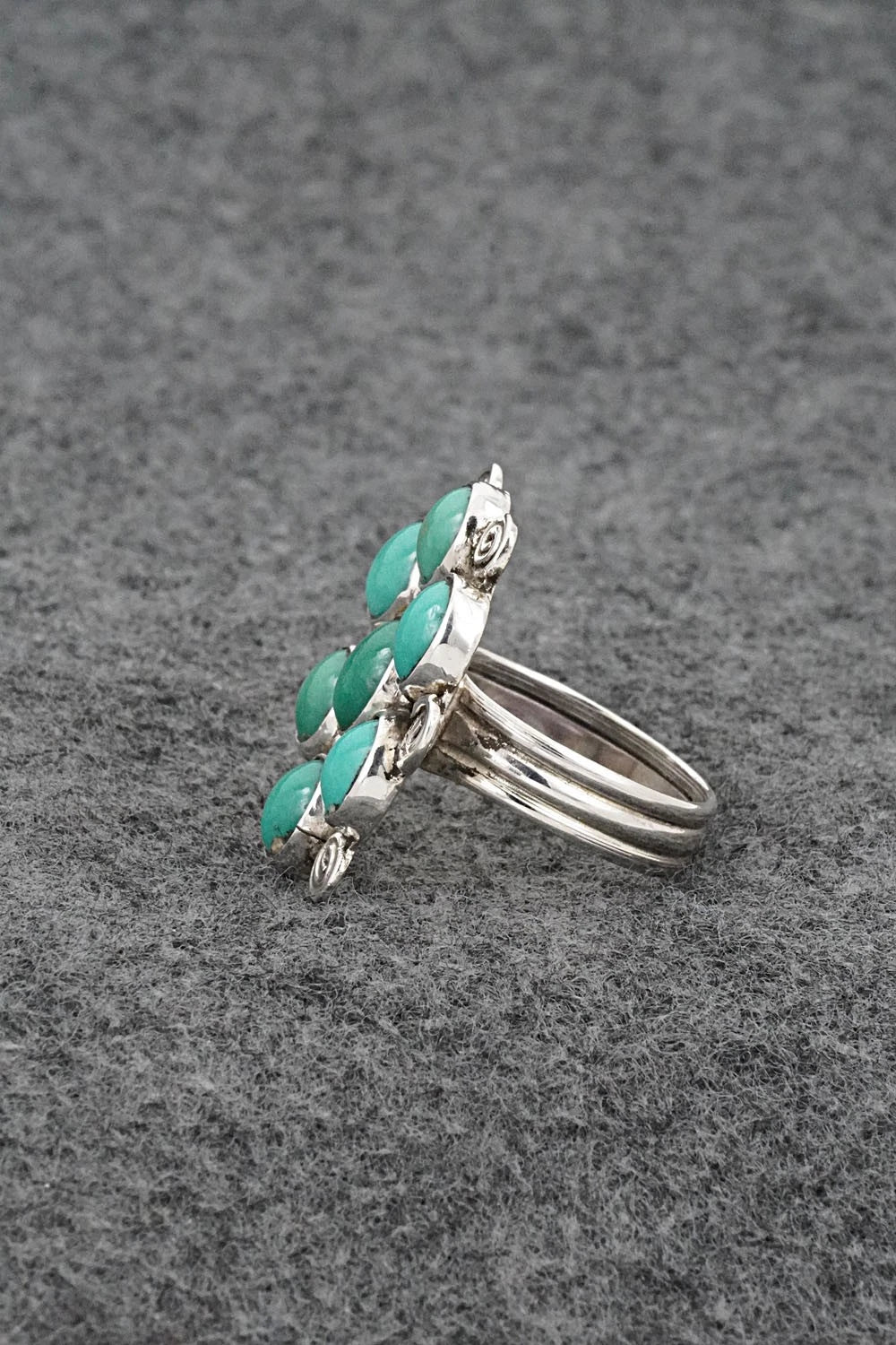 Turquoise & Sterling Silver Ring - Priscilla Reeder - Size 10
