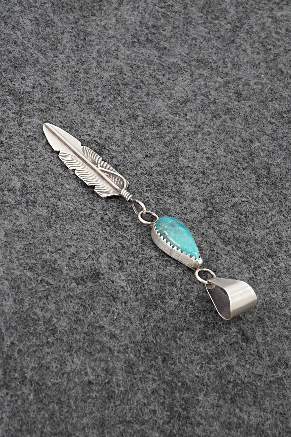 Turquoise & Sterling Silver Pendant - Chris Charley