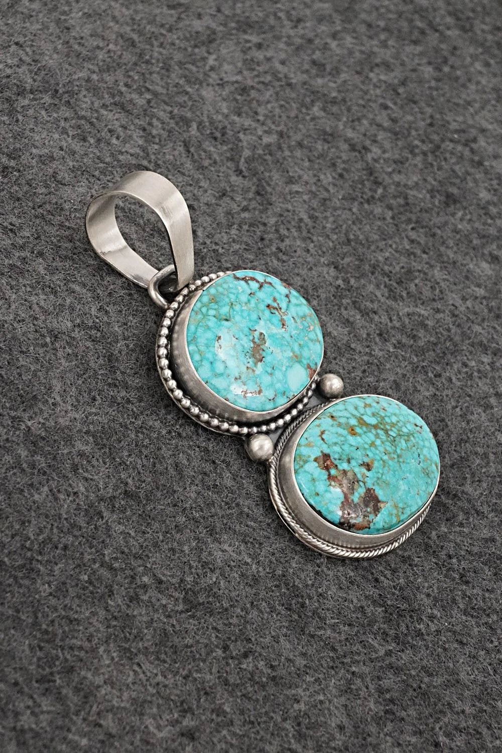 Turquoise & Sterling Silver Pendant - Bobby Johnson
