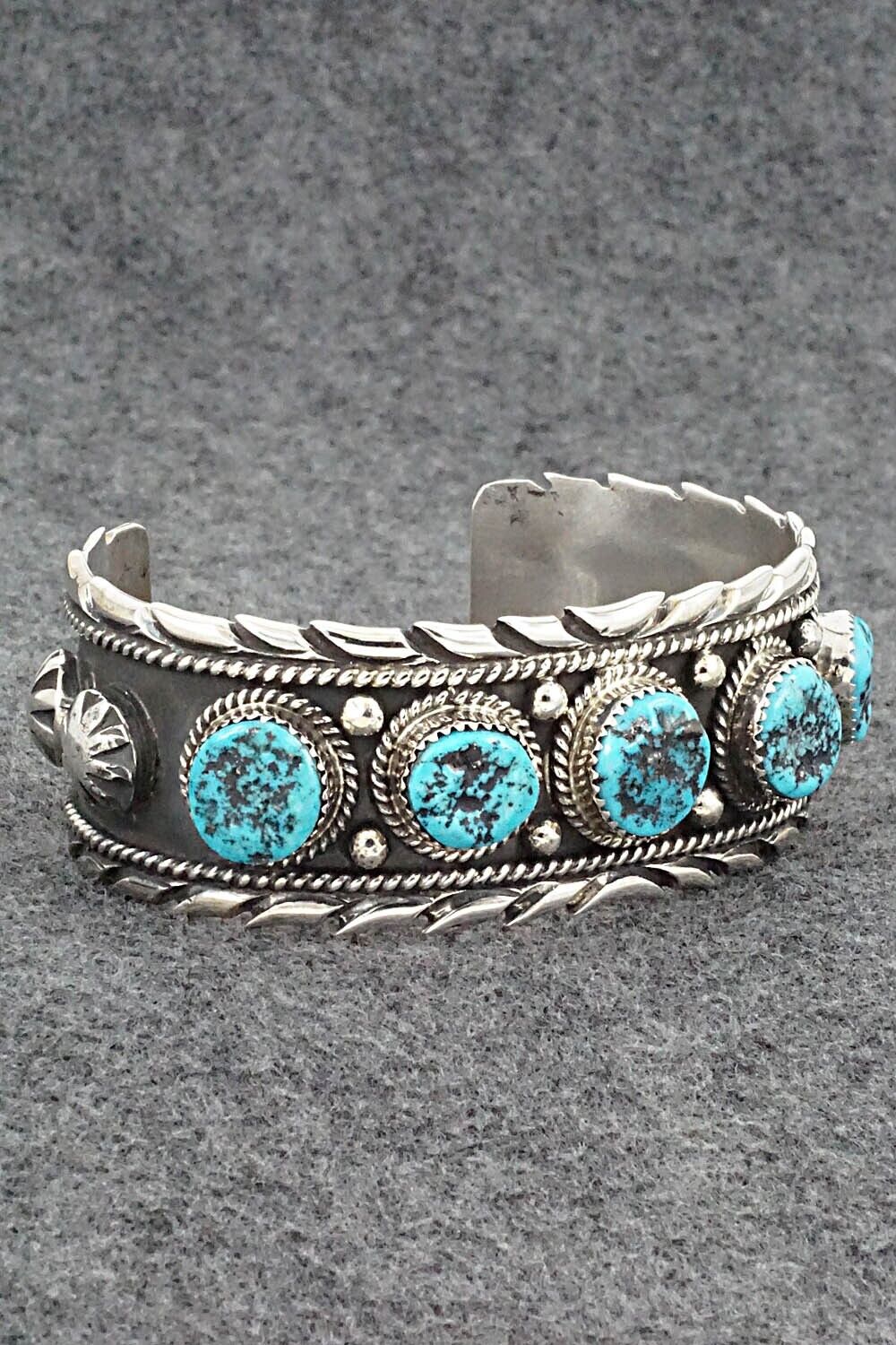 Turquoise and Sterling Silver Bracelet - Vernon Johnson