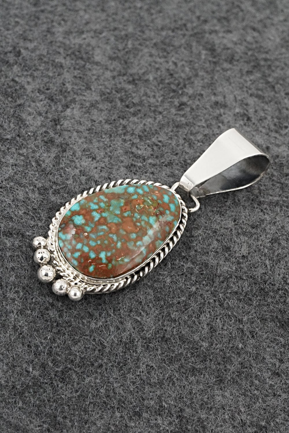 Turquoise & Sterling Silver Pendant - Rena Begay
