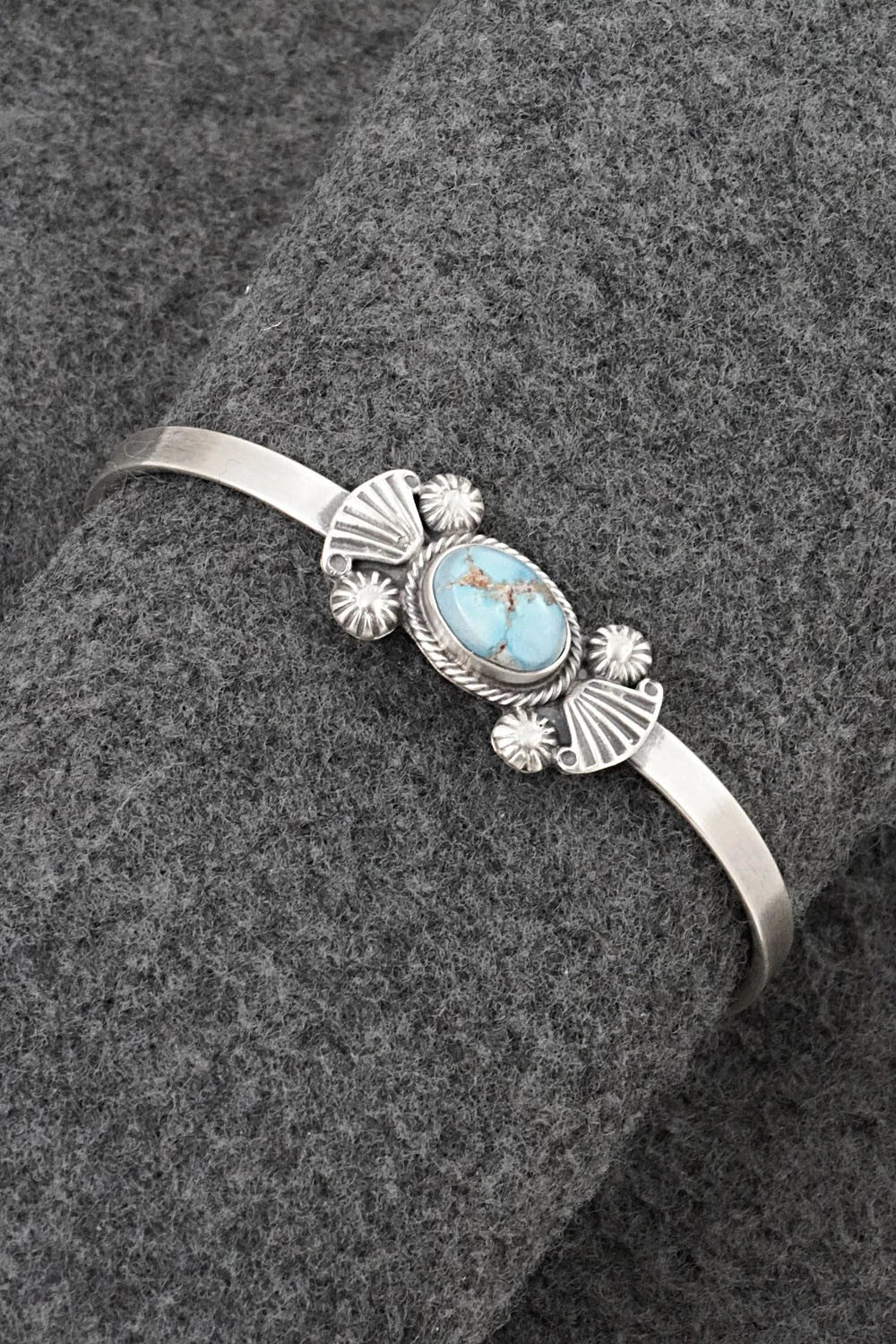 Turquoise & Sterling Silver Bracelet - Genevieve Francisco