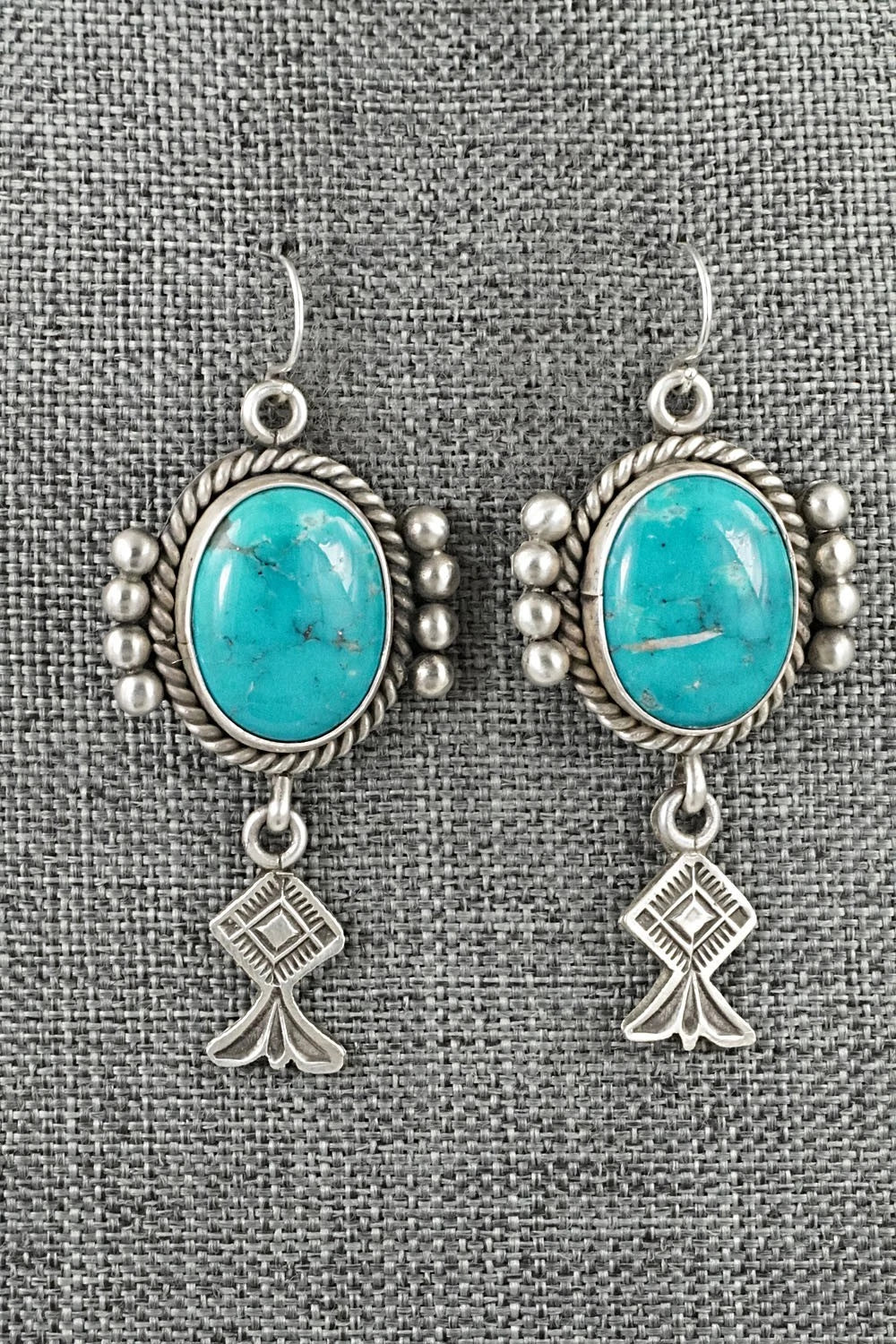 Turquoise & Sterling Silver Earrings - Michael Calladitto