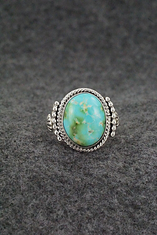 Turquoise & Sterling Silver Ring - Andrew Vandever - Size 8.75