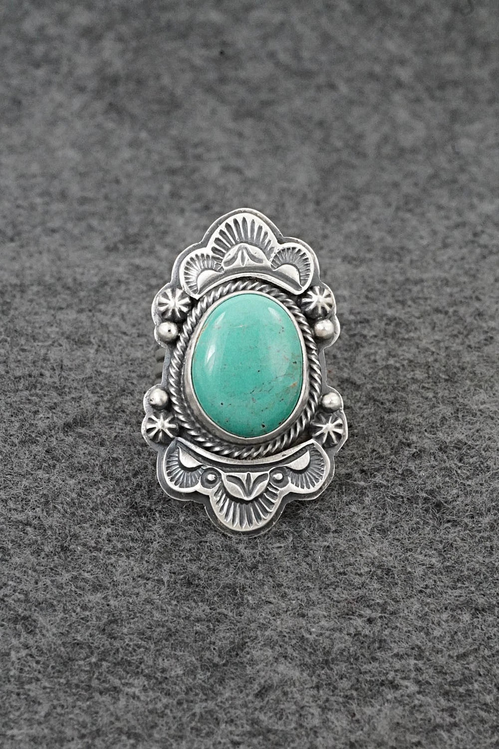 Turquoise & Sterling Silver Ring - Randy Boyd - Size 8.5