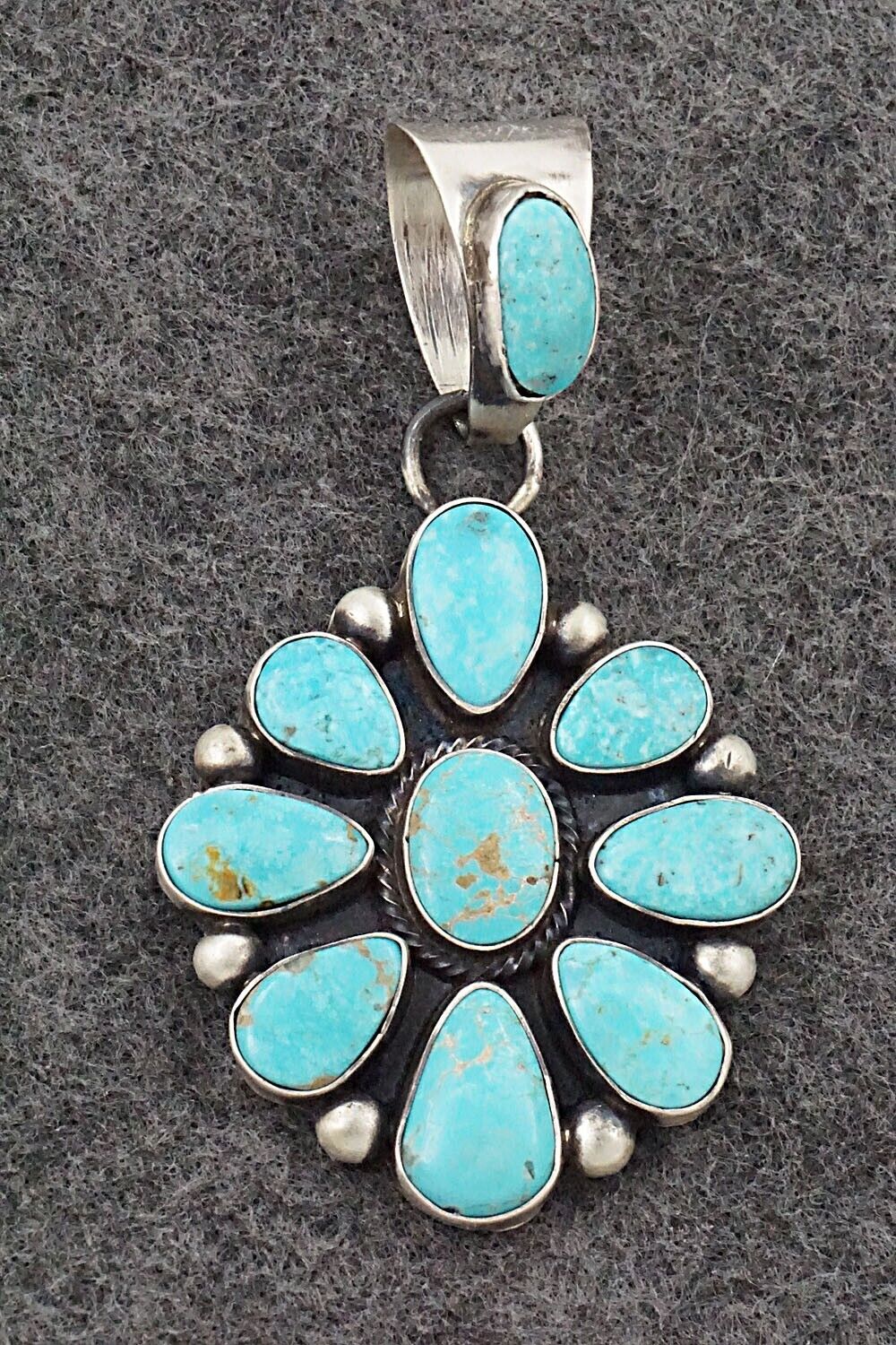 Turquoise & Sterling Silver Pendant - Kathleen Livingston