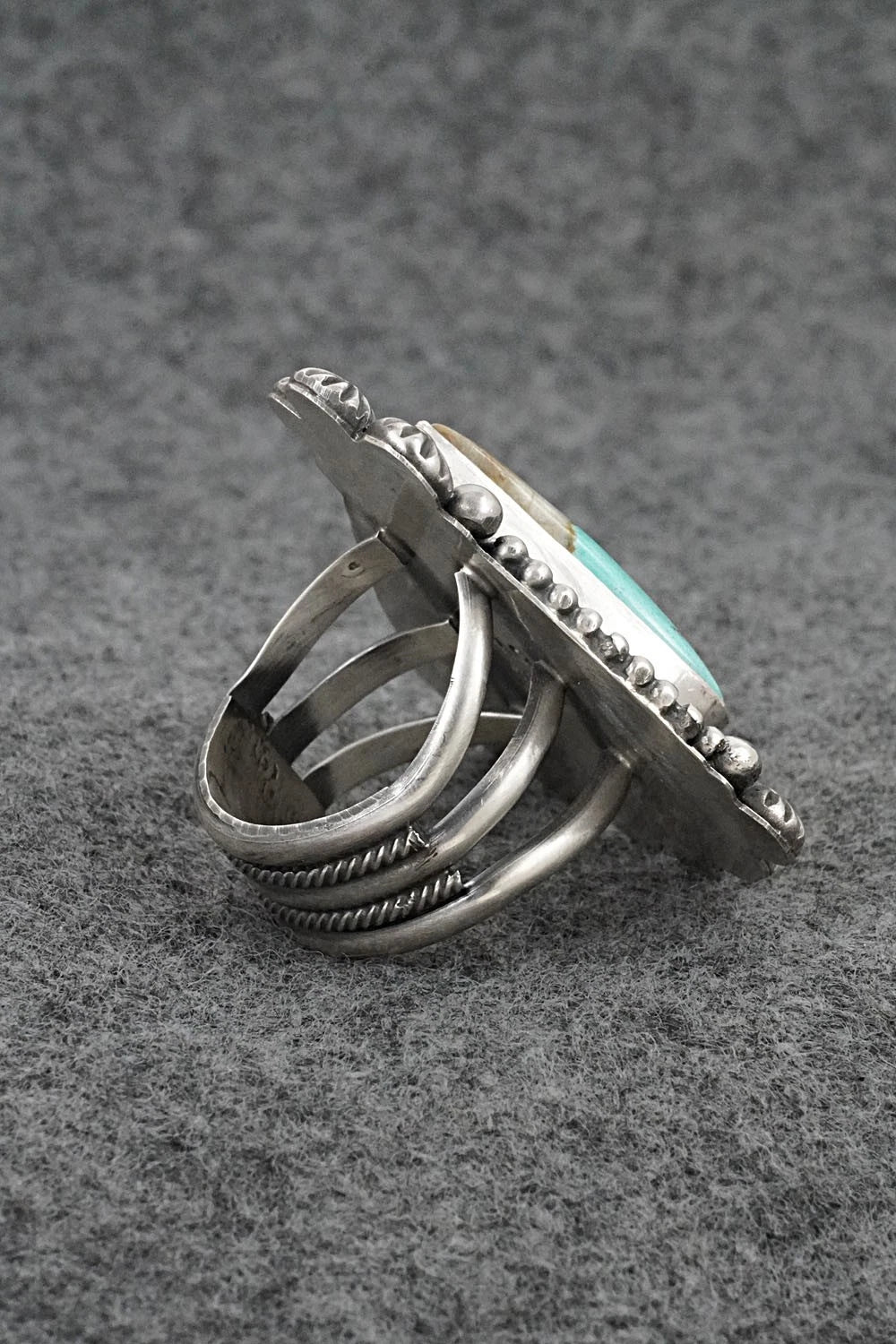 Turquoise & Sterling Silver Ring - Michael Calladitto - Size 9