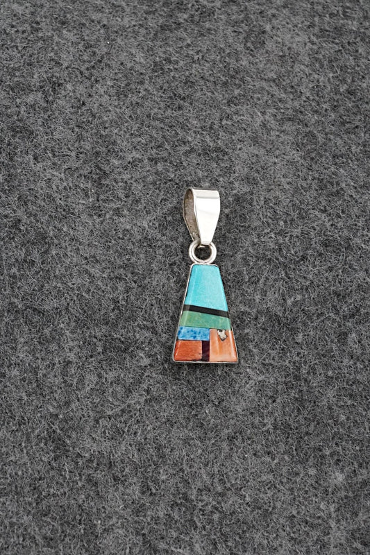 Multi Stone & Sterling Silver Pendant - Priscilla Smith