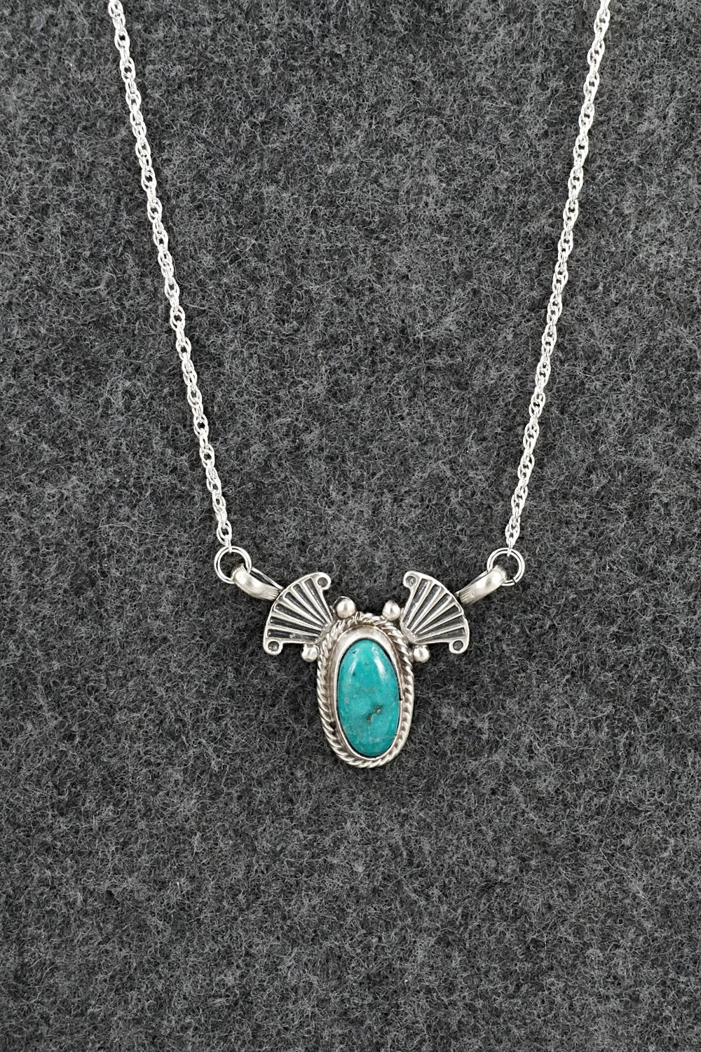Turquoise & Sterling Silver Necklace - Verley Betone