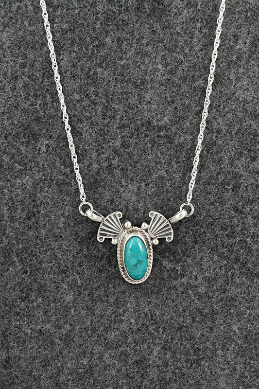 Turquoise & Sterling Silver Necklace - Verley Betone