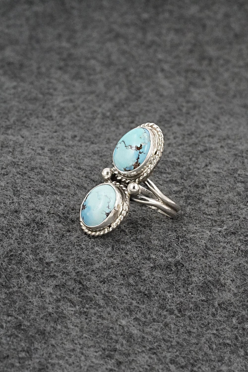 Turquoise & Sterling Silver Ring - Eugene Gruber - Size 5