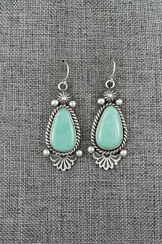 Turquoise & Sterling Silver Earrings - Michael Calladitto