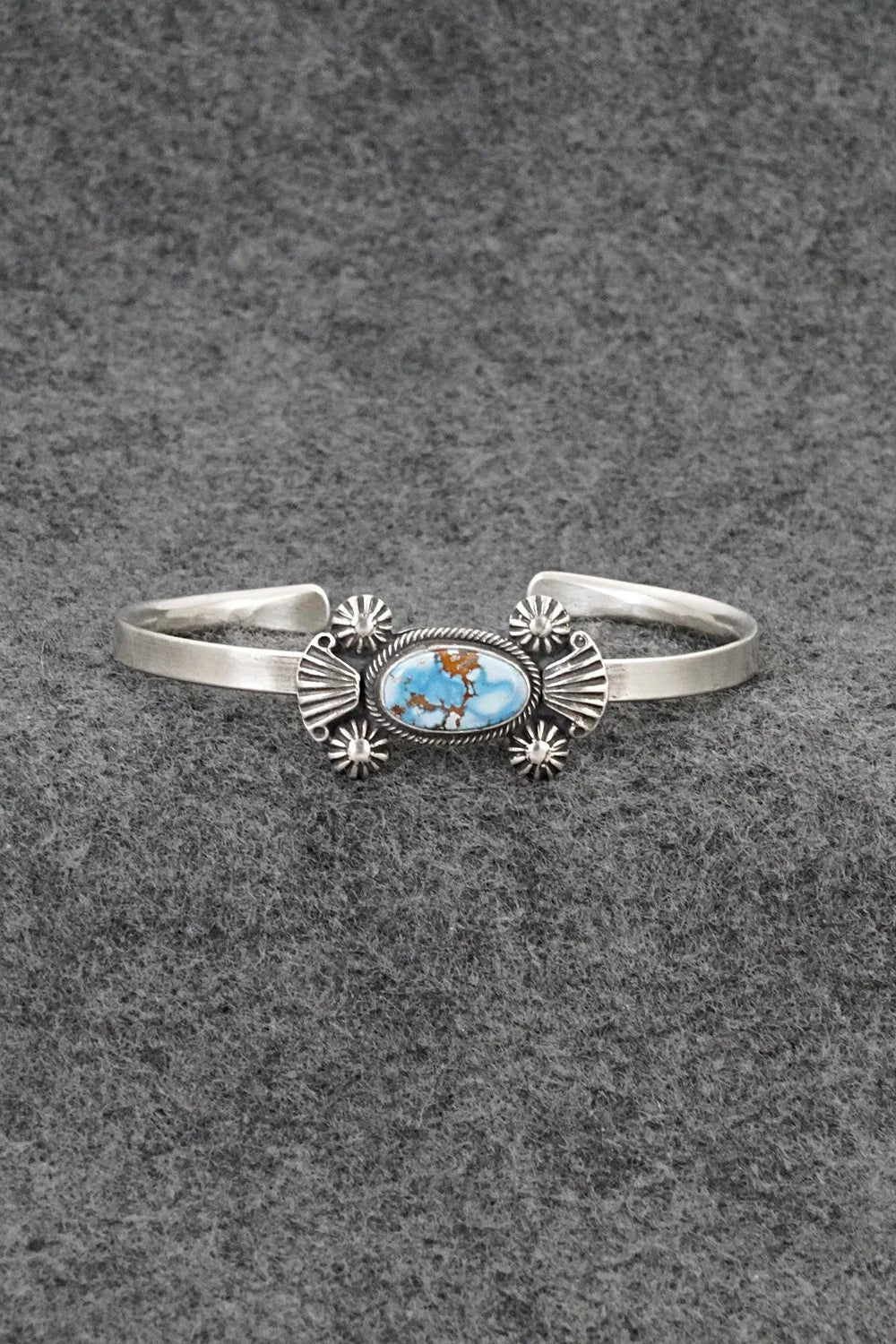 Turquoise & Sterling Silver Bracelet - Genevieve Francisco