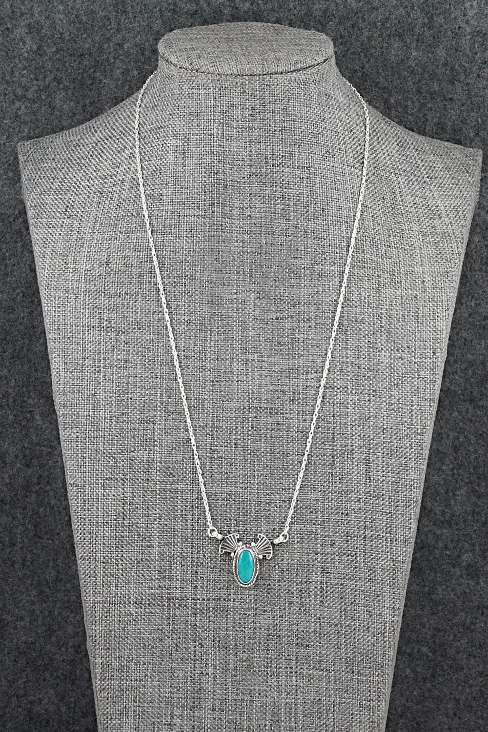 Turquoise & Sterling Silver Necklace - Verley Betone