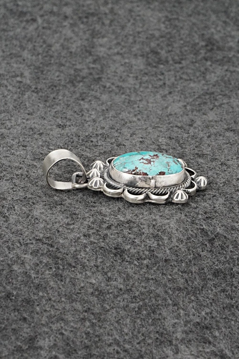 Turquoise & Sterling Silver Pendant - Bobby Johnson