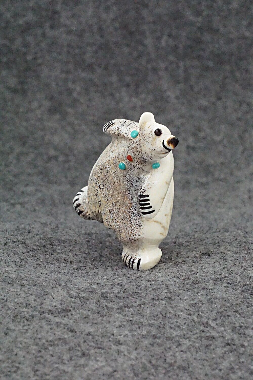 Dancing Bear Zuni Fetish Carving - Claudia Peina