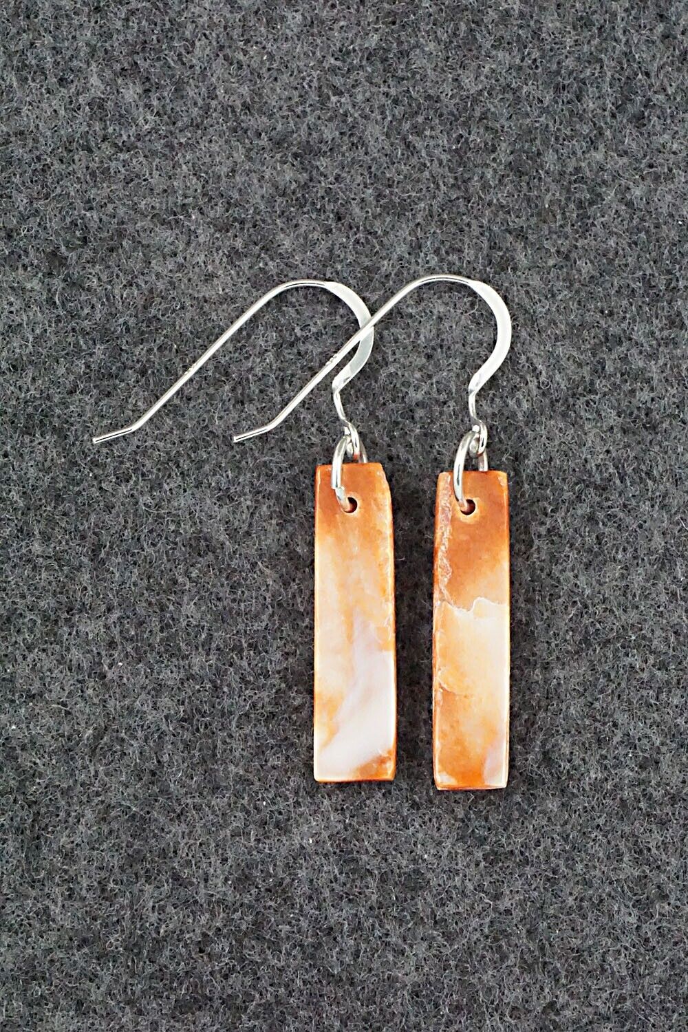 Spiny Oyster & Sterling Silver Earrings - Jesus Espino
