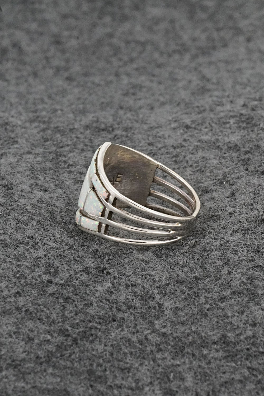 Opalite & Sterling Silver Ring - Andrew Enrico - Size 8