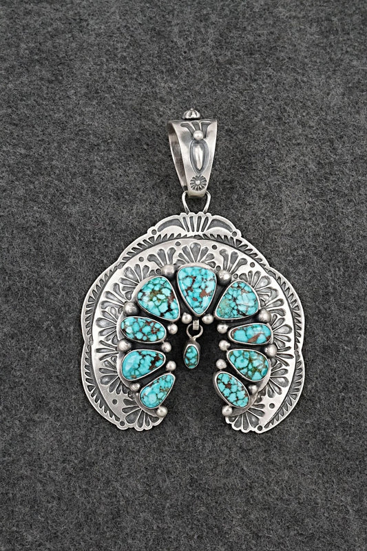 Turquoise & Sterling Silver Naja Pendant - Mark Yazzie