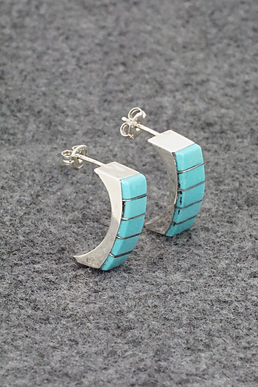 Turquoise & Sterling Silver Earrings - Lloyd Kanesta